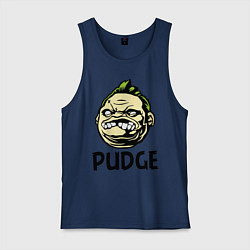 Майка мужская хлопок Pudge Face, цвет: тёмно-синий