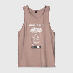 Майка мужская хлопок Laibach - Skull, цвет: пыльно-розовый