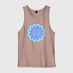 Майка мужская хлопок Сиреневая мандала цветок, цвет: пыльно-розовый