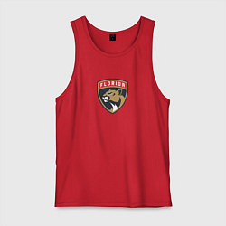 Майка мужская хлопок Florida Panthers NHL, цвет: красный