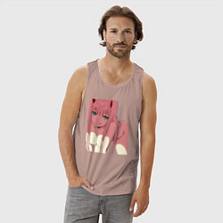 Майка мужская хлопок Зеро Ту Секси, цвет: пыльно-розовый — фото 2