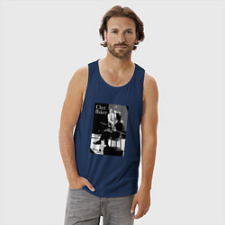 Майка мужская хлопок Chet Baker in concert, цвет: тёмно-синий — фото 2