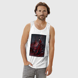 Майка мужская хлопок Чэн Хуа бедствие, цвет: белый — фото 2