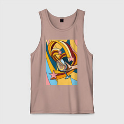 Мужская майка Рука с бокалом поп-арт