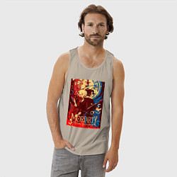 Майка мужская хлопок Уильям Джеймс Мориарти Шерлок Холмс, цвет: миндальный — фото 2