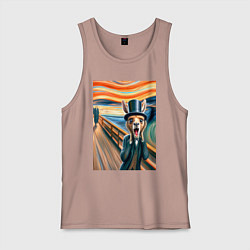 Мужская майка Кенгуру кричит - мем нейросеть