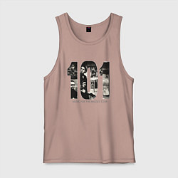 Майка мужская хлопок Depeche Mode - Pasadena, цвет: пыльно-розовый