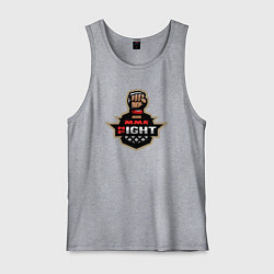 Майка мужская хлопок MMA fight night, цвет: меланж