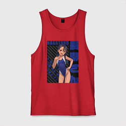 Майка мужская хлопок Не издевайся Нагаторо Хаясэ, цвет: красный