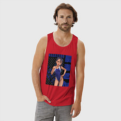 Майка мужская хлопок Не издевайся Нагаторо Хаясэ, цвет: красный — фото 2