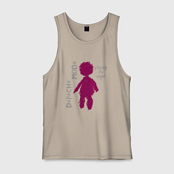 Майка мужская хлопок Depeche Mode - Playing the angel logo, цвет: миндальный