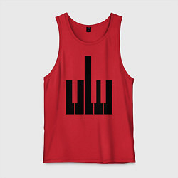 Майка мужская хлопок Fuck your music!, цвет: красный