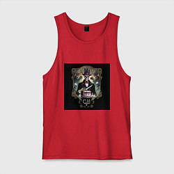 Майка мужская хлопок Юбилейная - Скелеты в шкафу, цвет: красный