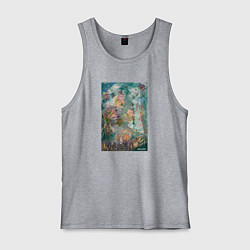 Майка мужская хлопок Позитивная Абстрактная Картина, цвет: меланж