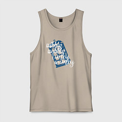 Майка мужская хлопок Timey tardis, цвет: миндальный