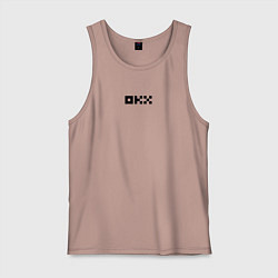 Майка мужская хлопок Okx, цвет: пыльно-розовый