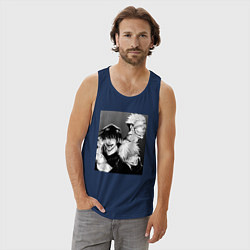 Майка мужская хлопок Магическая битва Тодзи Фусигуро Сукуна Рёмэн, цвет: тёмно-синий — фото 2