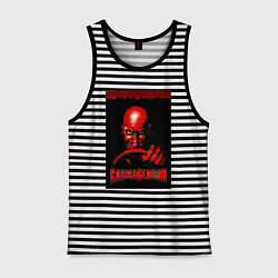 Майка мужская хлопок Carmageddon driver retro, цвет: черная тельняшка