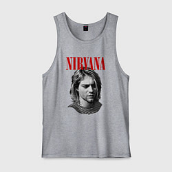 Майка мужская хлопок Nirvana kurt donald cobain, цвет: меланж
