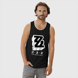 Майка мужская хлопок Zenless zone zero лого, цвет: черный — фото 2