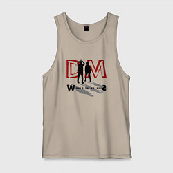 Майка мужская хлопок Depeche Mode - World in my eyes fletch, цвет: миндальный