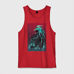 Майка мужская хлопок Кайдзю номер восемь Кафка Хибино арт, цвет: красный