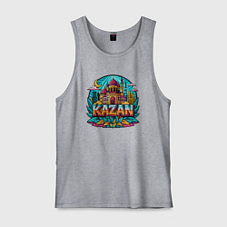 Майка мужская хлопок Город Казань, цвет: меланж