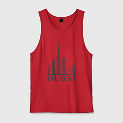 Майка мужская хлопок Dubai city style, цвет: красный