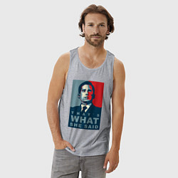 Майка мужская хлопок Thats what she said - the office, цвет: меланж — фото 2