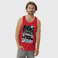 Майка мужская хлопок Авто jdm, цвет: красный — фото 2