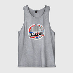 Майка мужская хлопок Dallas - USA, цвет: меланж