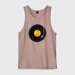 Мужская майка Космос на виниловой пластинке