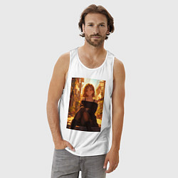 Майка мужская хлопок Магическая битва Нобара Кугисаки арт, цвет: белый — фото 2