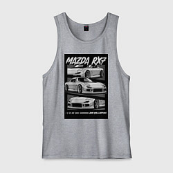 Майка мужская хлопок Mazda rx-7 JDM авто, цвет: меланж
