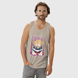 Майка мужская хлопок Моя Геройская академия Химико Того, цвет: миндальный — фото 2