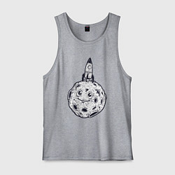 Майка мужская хлопок Добрая Луна, цвет: меланж