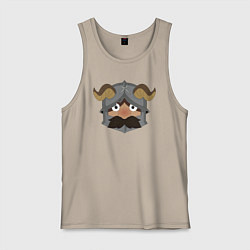 Майка мужская хлопок Сенши - подземелье вкусностей, цвет: миндальный