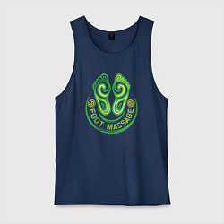 Майка мужская хлопок Массаж ног, цвет: тёмно-синий