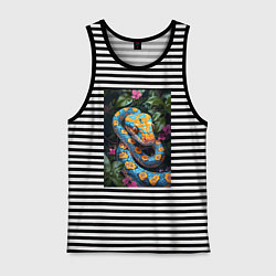 Мужская майка Змея в зелени