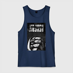 Майка мужская хлопок Джиу джитсу, цвет: тёмно-синий