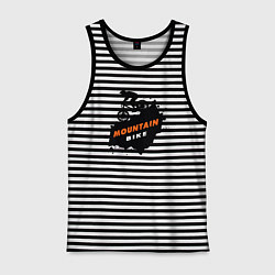 Майка мужская хлопок Горный велик, цвет: черная тельняшка