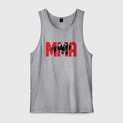 Майка мужская хлопок MMA пантера, цвет: меланж