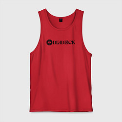 Майка мужская хлопок Deadlock white logo, цвет: красный