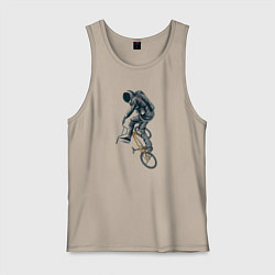 Майка мужская хлопок BMX космонавт, цвет: миндальный