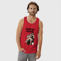 Майка мужская хлопок Depeche Mode Violator 3, цвет: красный — фото 2