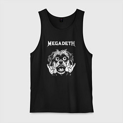 Майка мужская хлопок Megadeth rock dog, цвет: черный