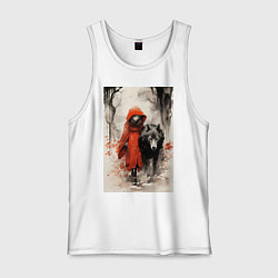 Мужская майка Красная шапочка с волком