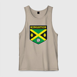 Майка мужская хлопок Kingston volleyball, цвет: миндальный