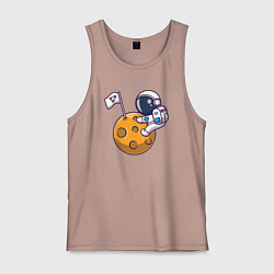 Майка мужская хлопок Захватчик Луны, цвет: пыльно-розовый