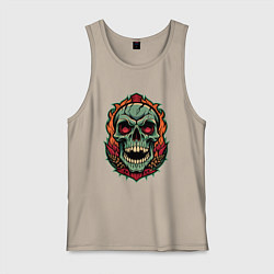 Мужская майка Череп в стиле тату